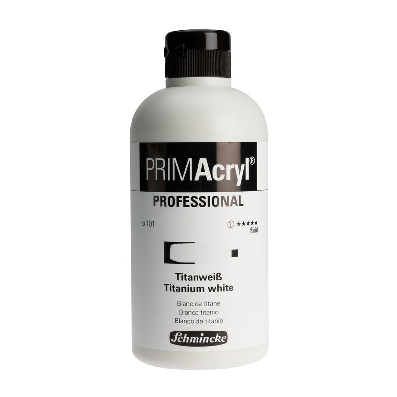 Culoare acrilică Schmincke PRIMAcryl Professional Fluid 500 ml – Titanium white