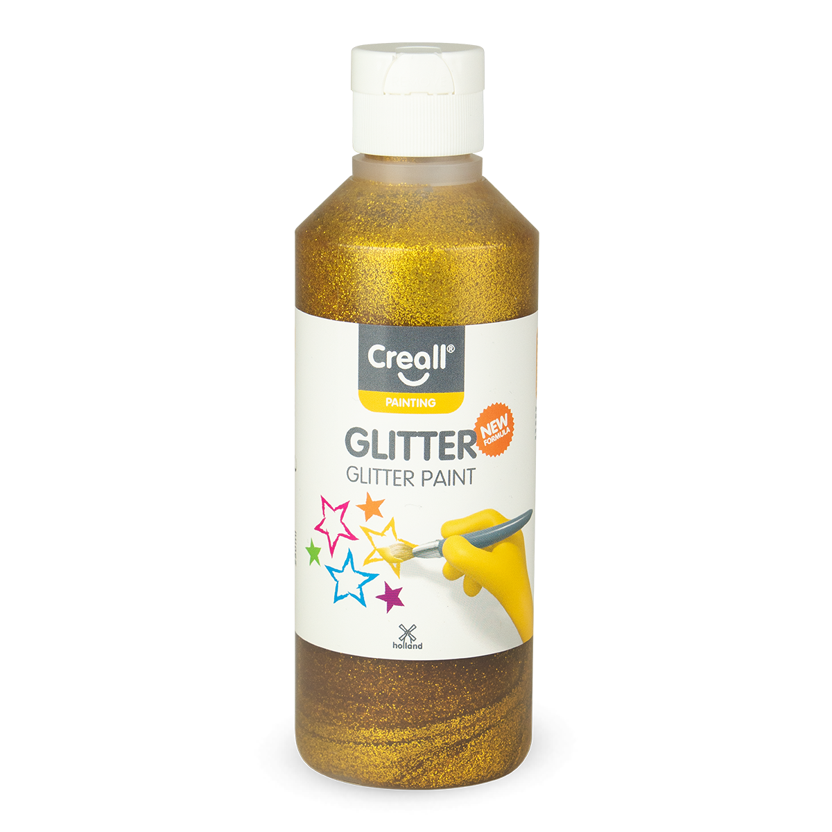 Vopsea cu sclipici Creall Glitter 250 ml - auriu
