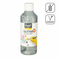Vopsea cu sclipici Creall Glitter 250 ml - argintiu