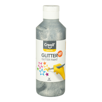 Vopsea cu sclipici Creall Glitter 250 ml - argintiu