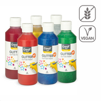 Creall set de culori Glitter – 6 × 250 ml, mix de culori