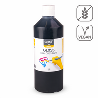 Vopsea polivinilică lucioasă Creall Gloss 500 ml – negru