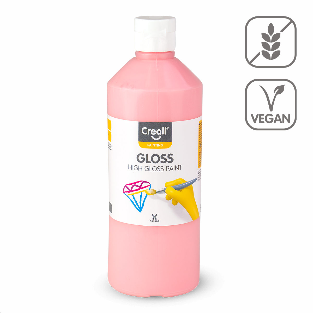 Vopsea polivinilică lucioasă Creall Gloss 500 ml – roz
