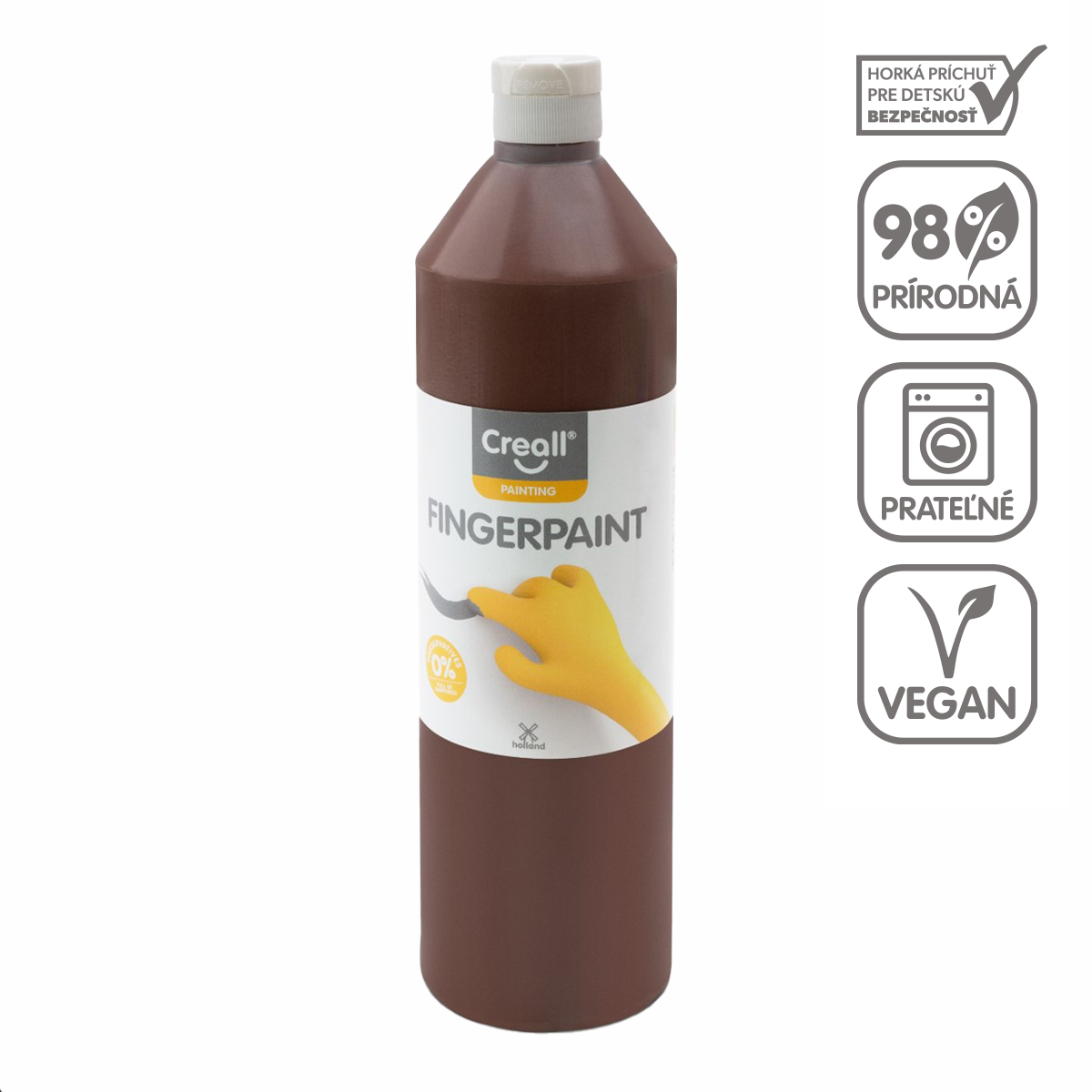 Vopsea pentru degete Creall - 750 ml – maro