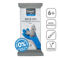 Pastă de modelat cu uscare la aer Creall Do&Dry hipoalergenică 500 g – ciment gri