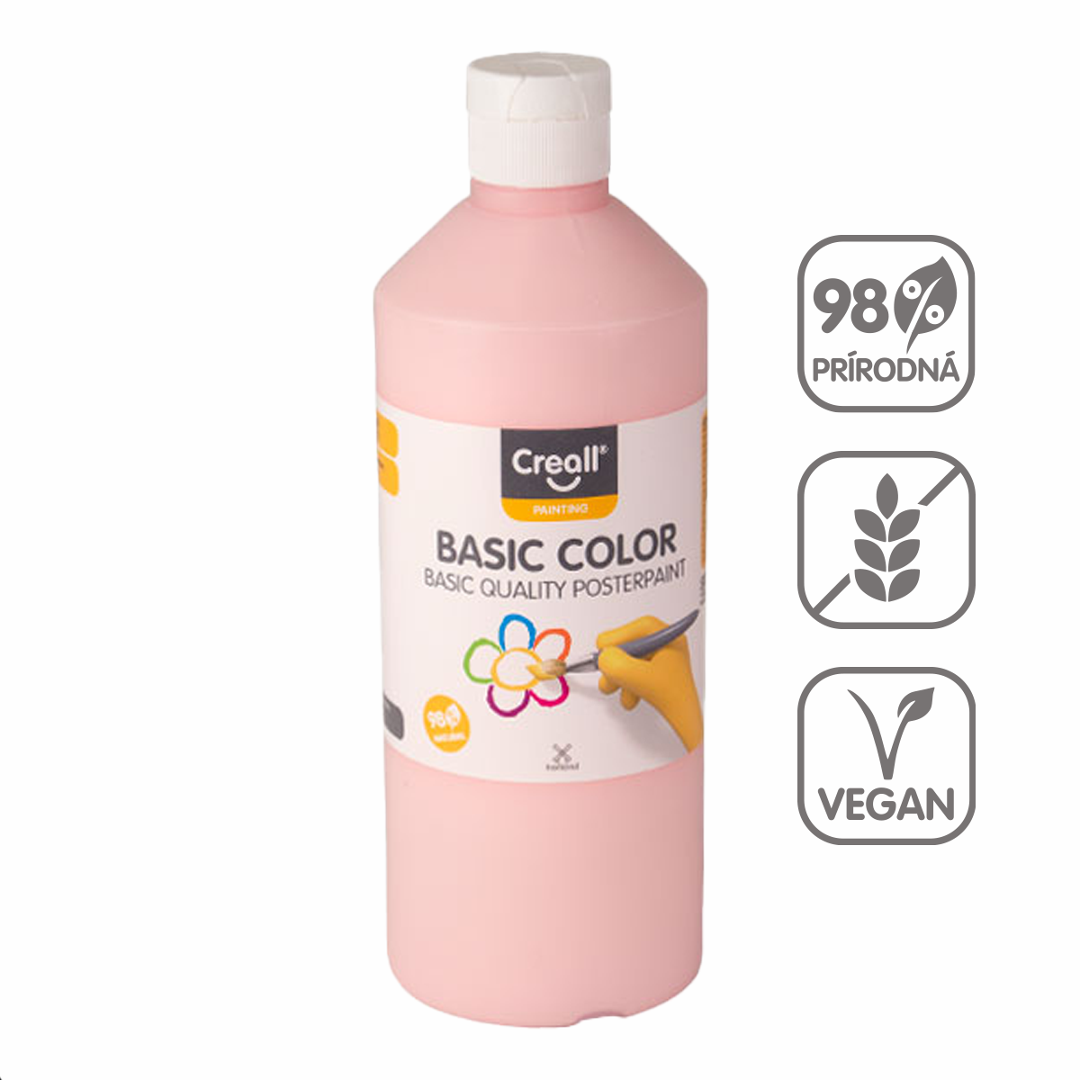 Culoare tempera Creall 500 ml – roșu pastel