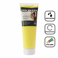 Vopsea acrilică Molenaer 250 ml – galben deschis