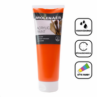Vopsea acrilică Molenaer 250 ml – portocaliu