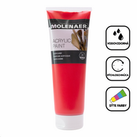 Vopsea acrilică Molenaer 250 ml – roșu
