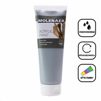 Vopsea acrilică Molenaer 250 ml – argintiu