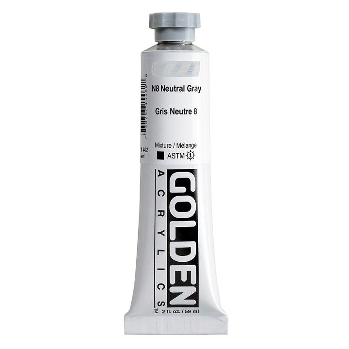 Vopsea acrilică GOLDEN Heavy Body 148 ml – 1448 gri neutru N8