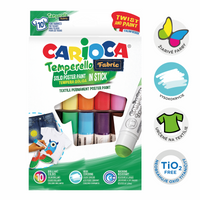 Culori tempera solide pentru textile Carioca – set 10 buc