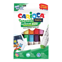 Culori tempera solide pentru textile Carioca – set 10 buc