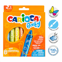 Carioca creioane cerate Baby Wild 2+, 8 buc