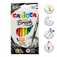 Carioca Brush carioci cu vârf tip pensulă, 10 buc, culori asortate