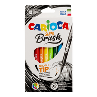Carioca Brush carioci cu vârf tip pensulă, 10 buc, culori asortate
