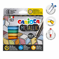 Carioca carioci Metallic, vârf rezistent, mix culori