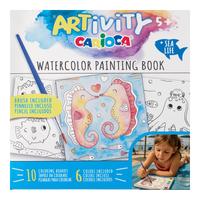 Carte de colorat cu acuarele Carioca ARTivity – Viața marină, 5+