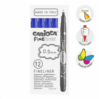 Finelinere Carioca Fineliner 0,5 mm – 12 buc – albastru închis
