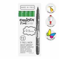 Finelinere Carioca Fineliner 0,5 mm – 12 buc – verde