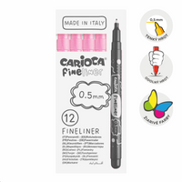 Finelinere Carioca Fineliner 0,5 mm – 12 buc – somon