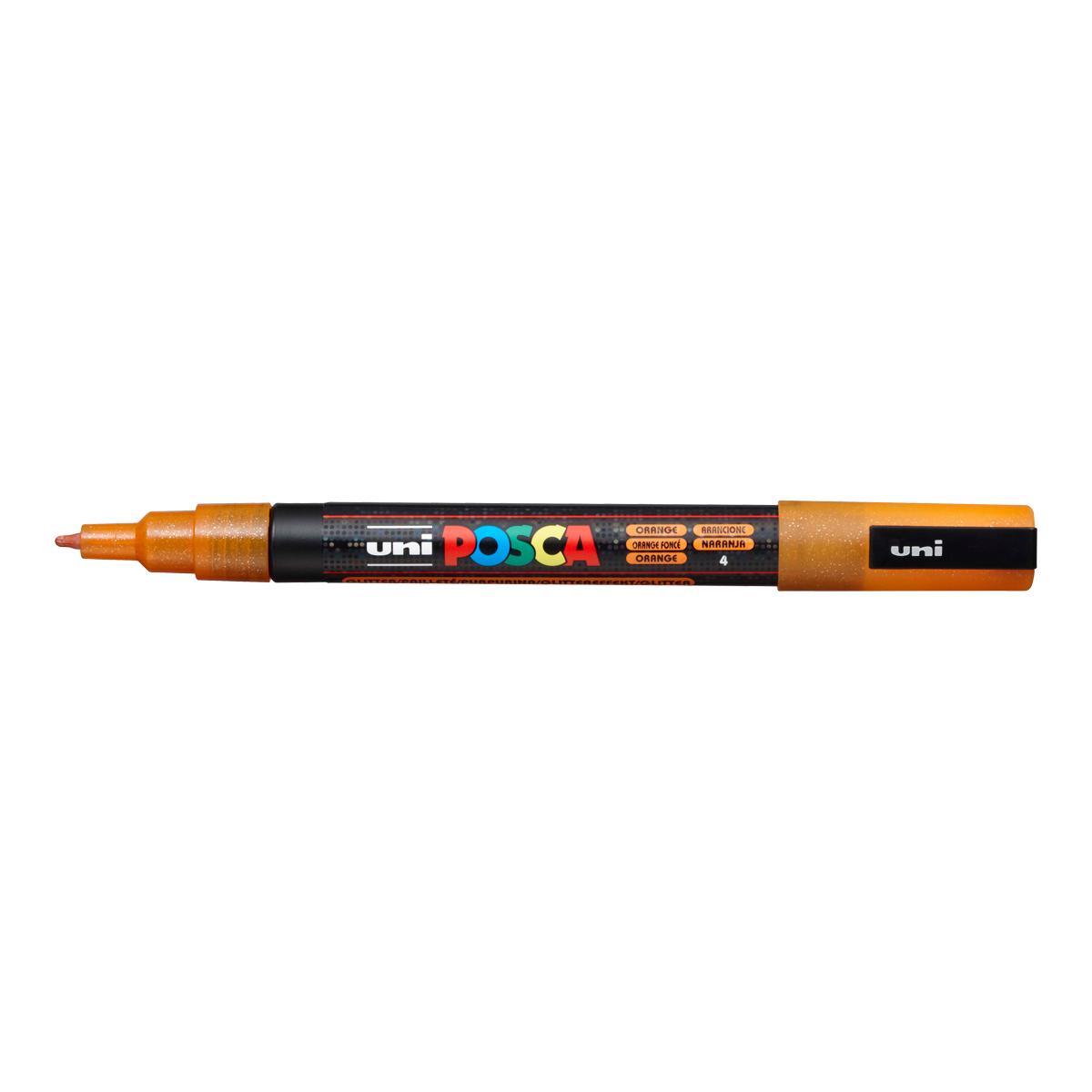 Marker Posca PC-3ML, 0.9 - 1.3 mm, cu sclipici – portocaliu (L4