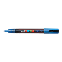 Marker Posca PC-3ML, 0.9 - 1.3 mm, cu sclipici – albastru (L33