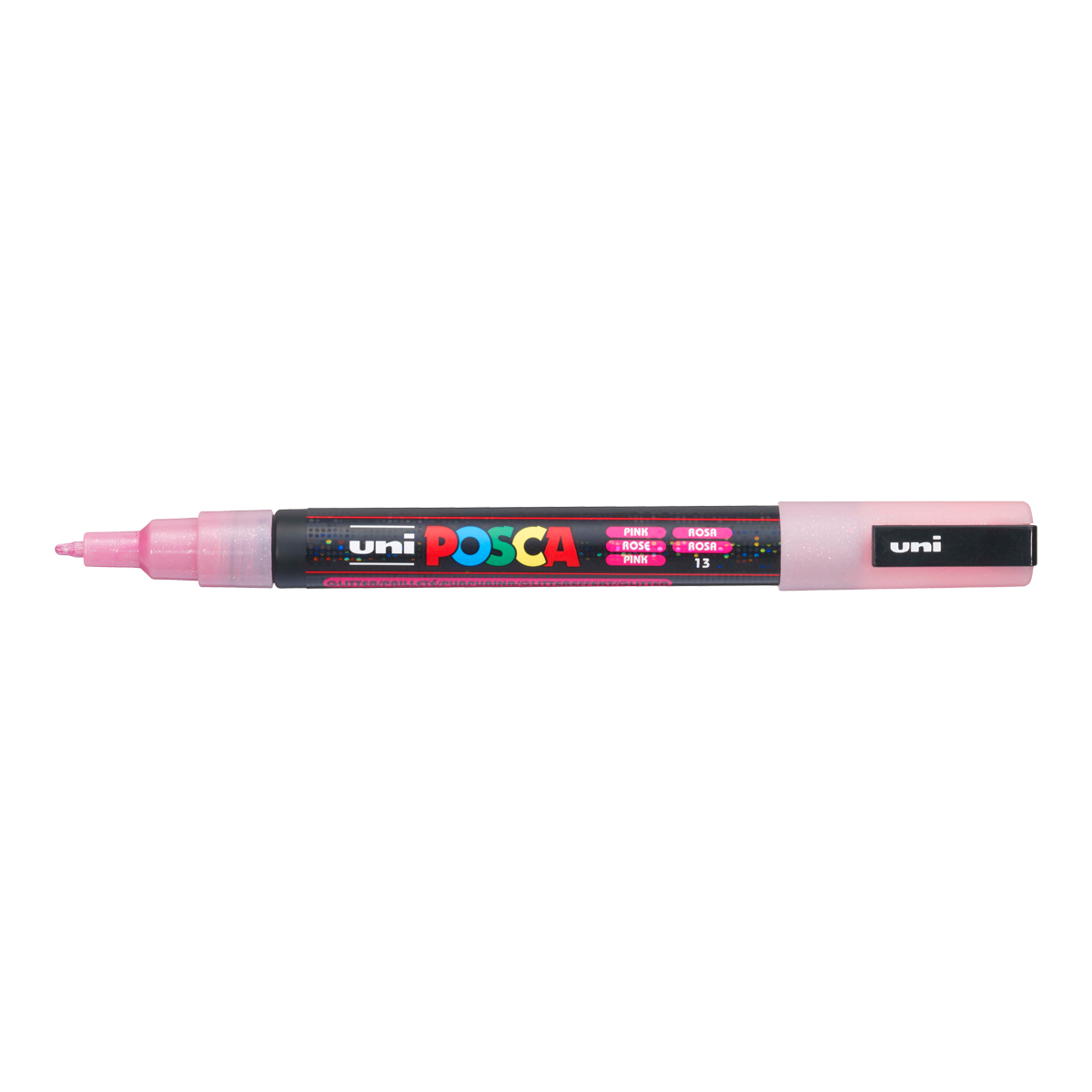 Marker Posca PC-3ML, 0.9 - 1.3 mm, cu sclipici – roz (L13