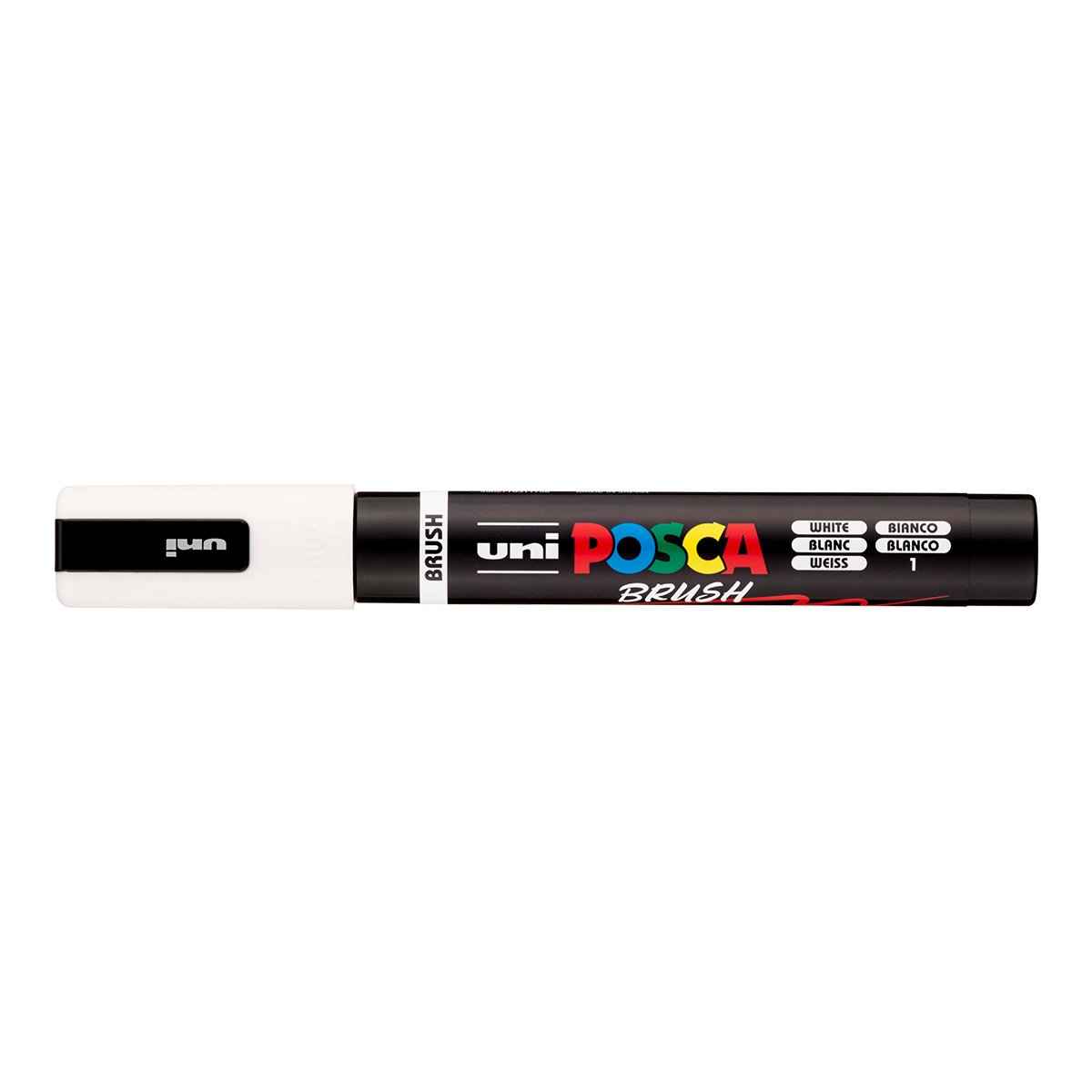 Marker acrilic Posca PC-5BR, 1 - 4 mm, alb