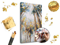 Pictură pe numere PREMIUM GOLD | Printre copaci