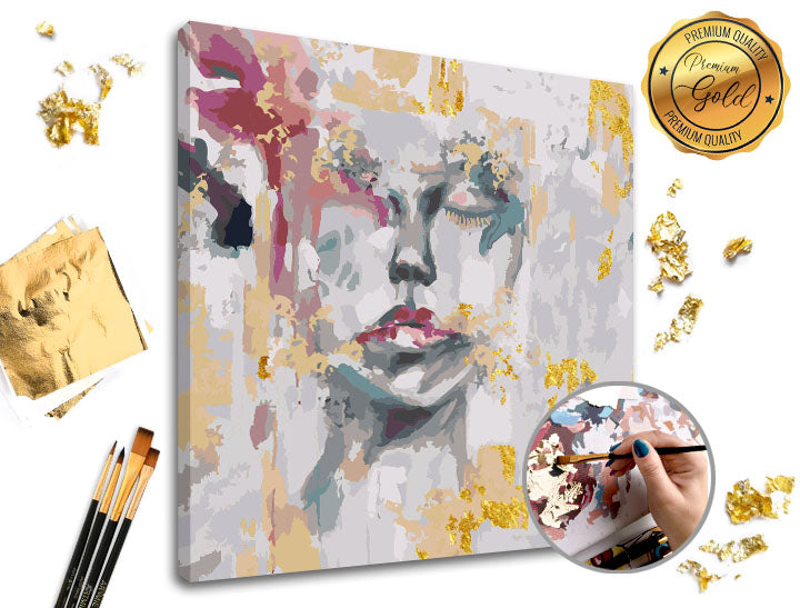 Pictură pe numere PREMIUM GOLD – Uitată | Uitată