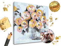Pictură pe numere PREMIUM GOLD | Plăcere florală
