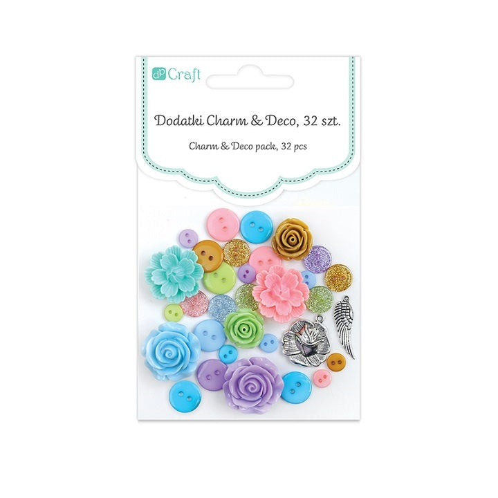 accesorii decorative charm deco so pastel pachet 32 buc ro dpcdpdc 001