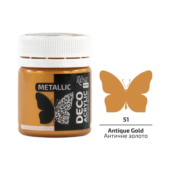 acrilic pentru decor metalizat 20 ml rosa talent diverse nuanțe