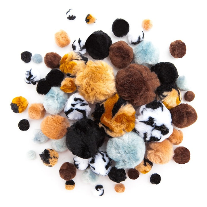 acrilic pom poms cu modele de animale 56 buc ro dpckspo 011