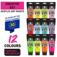 acryl pro creative set de vopsele acrilice acryl pro creative ro kztacpc12x75