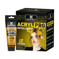 acryl pro metallic set de vopsele acrilice acryl pro metallic ro kztacpm12x75