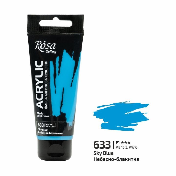 Vopsea acrilică, 60 ml, ROSA Gallery – Alb titan (602)