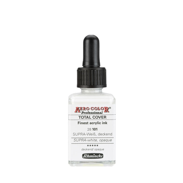 Cerneală acrilică Schmincke AERO COLOR Professional Standard 28 ml – 101 SUPRA-Alb Opac