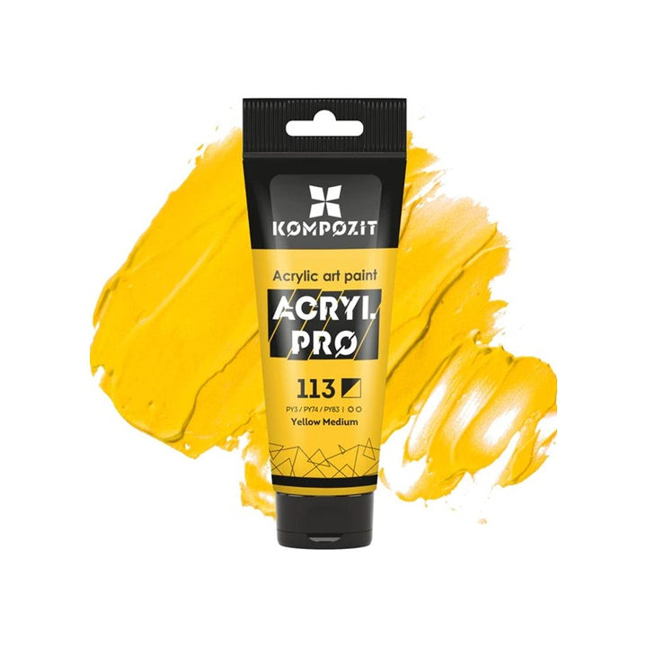 Vopsea acrilică ACRYL PRO ART Composite 75 ml – 113 galben mediu
