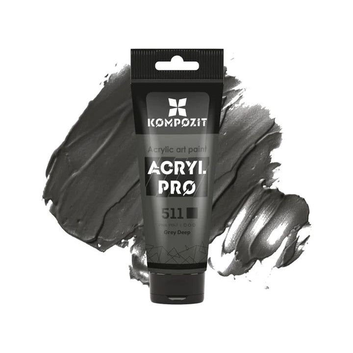Vopsea acrilică ACRYL PRO ART Composite 75 ml – 511 gri gri gri