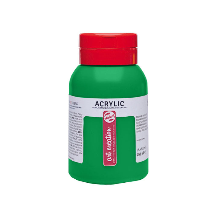 Vopsele acrilice ArtCreation Essentials 750 ml – permanent verde deschis - 618