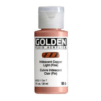 Vopsea acrilică fluidă iridescentă GOLDEN 30 ml – 2452 cupru lumina