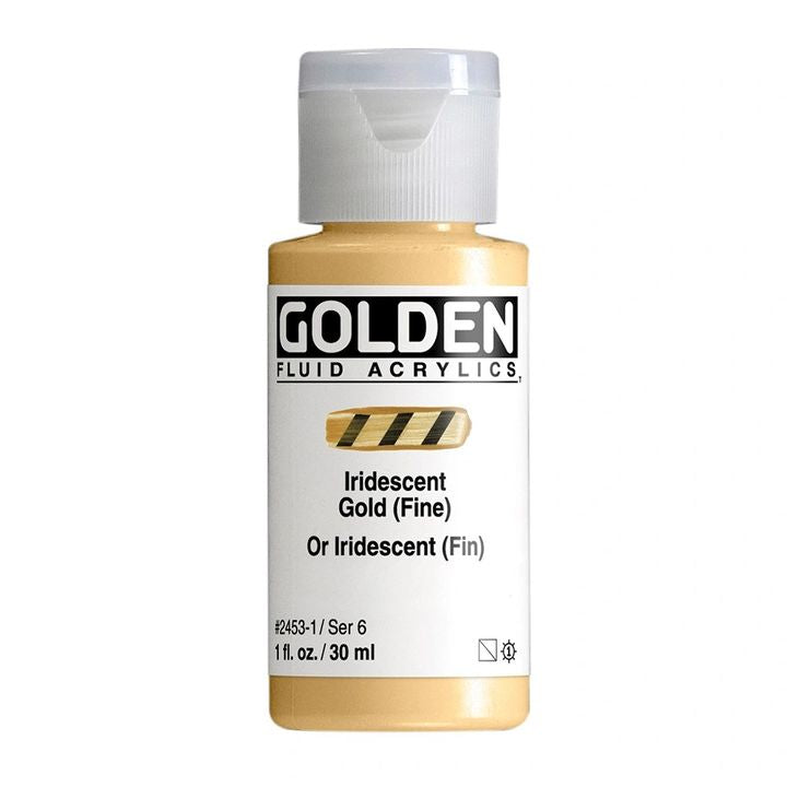 Vopsea acrilică fluidă iridescentă GOLDEN 30 ml