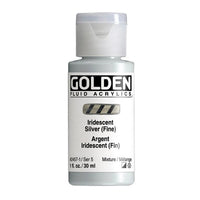 Vopsea acrilică fluidă iridescentă GOLDEN 30 ml – 2457 argint