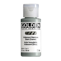 Vopsea acrilică fluidă iridescentă GOLDEN 30 ml – 2458 oțel