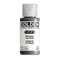 Vopsea acrilică fluidă iridescentă GOLDEN 30 ml – 2460 oxid de fier mica