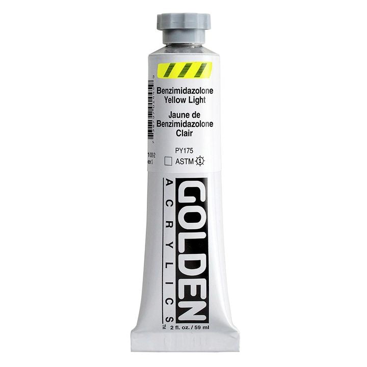 Vopsea acrilică GOLDEN Heavy Body 148 ml – 1009 benzimidazolonă galben deschis
