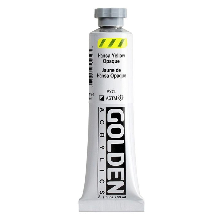 Vopsea acrilică GOLDEN Heavy Body 148 ml – 1191 hansa galben opac