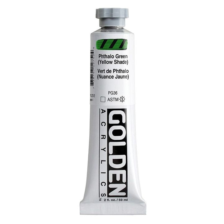 Vopsea acrilică GOLDEN Heavy Body 148 ml – 1275 verde phthalo (nuanță galbenă)